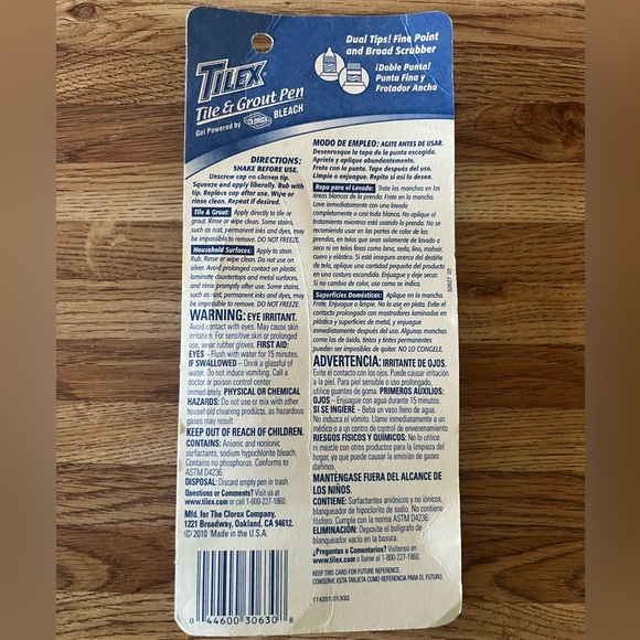 New Tilex Tile & Grout Gel Pen Removes Stains Discontinued Clorox Bleach 2oz - Picture 2 of 2